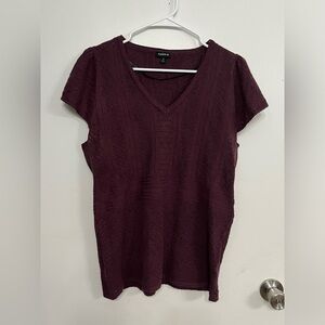 Torrid Everyday Soft Pullover Pointelle Short Sleeve Sweater Top, size 0